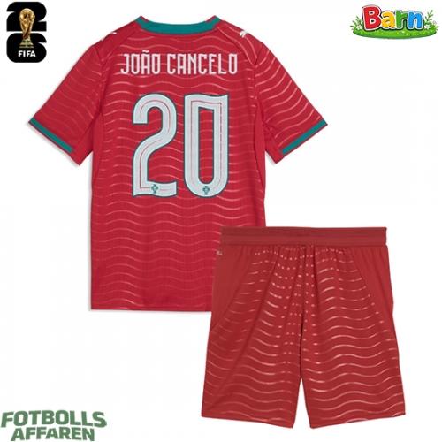 Portugal Joao Cancelo #20 Hemmaställ Barn VM 2026 Kortärmad (+ Korta byxor)